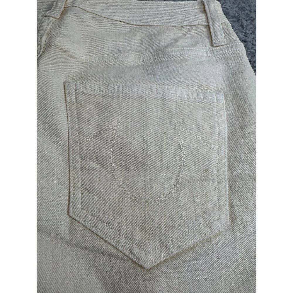 True Religion Womens Pale Yellow Denim Shorts NWT Size 24 Made In Italy - Picture 14 of 16